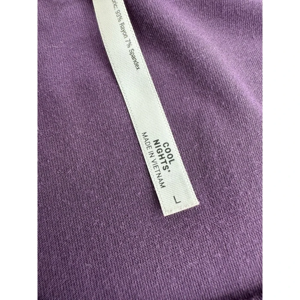 Soma Cool Nights Sleep Tee Shirt Size Large Purple Short Sleeve T-shirt